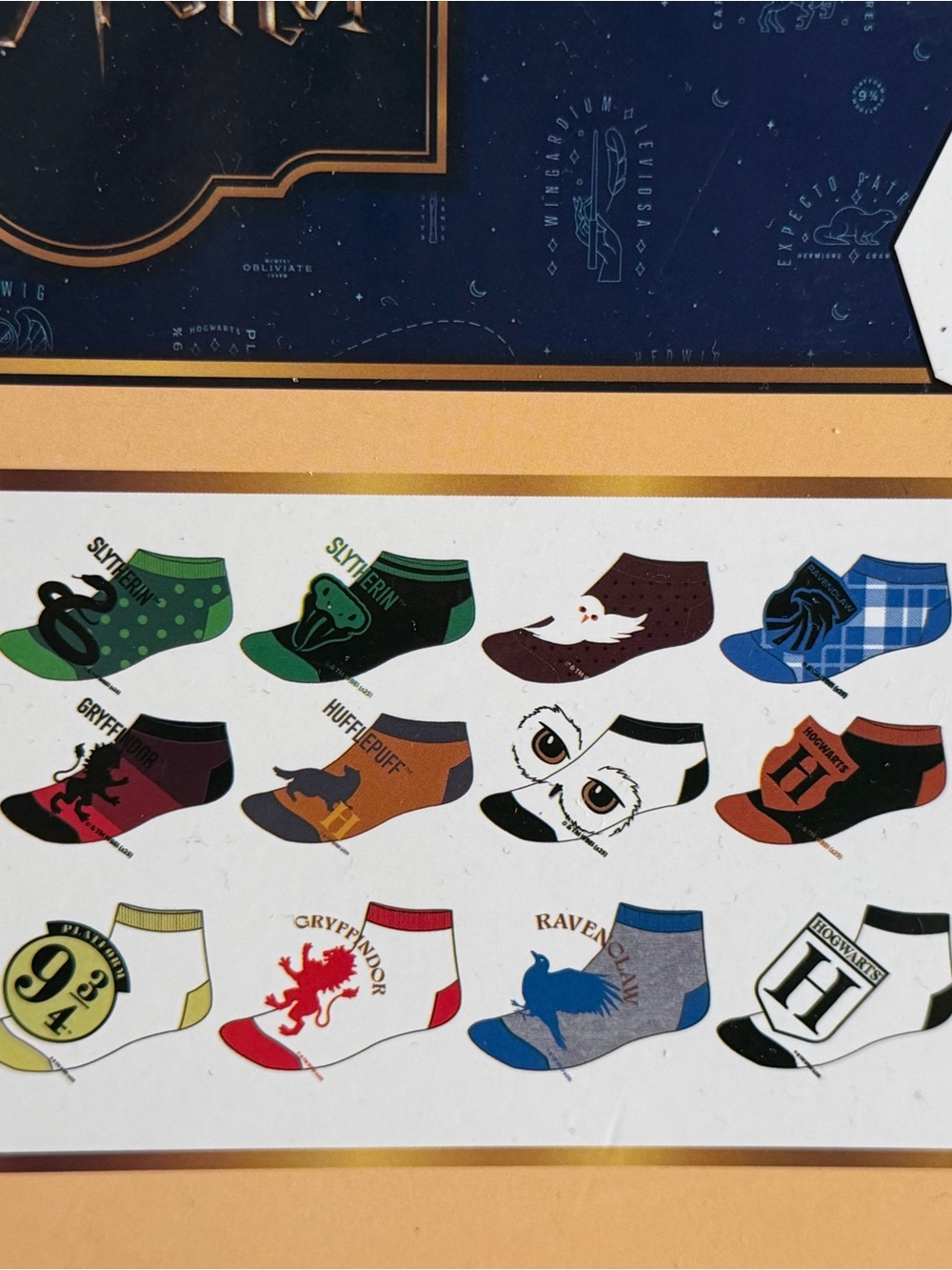 Harry Potter Women's 12 Days of Socks Gift Box - Navy - Picture 3 of 3